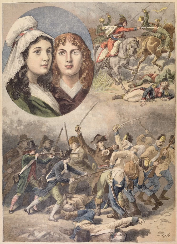 Frederic Theodore Lix - Le eroine francesi, Felicite e Theophile de Fernig nel 1792